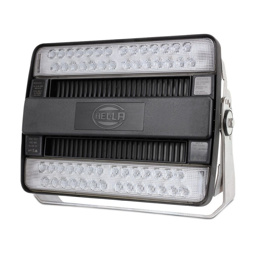 Hella Marine HypaLUME LED Floodlight, 316 Stainless Steel Bracket, Grilamid Lens, Upright or Pendant Mount, -40°C to +50°C — Quality Boat Parts