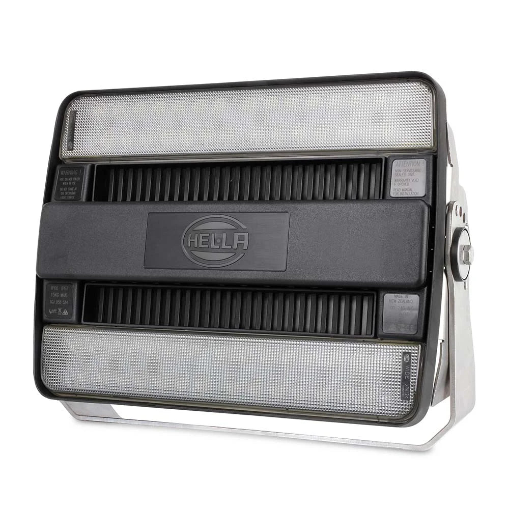 Hella Marine HypaLUME LED Floodlight, 316 Stainless Steel Bracket, Grilamid Lens, Upright or Pendant Mount, -40°C to +50°C — Quality Boat Parts