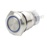 Hella Marine 8455 LED Ring Push Button Switch, IP67, 5A, 19mm, Through-Panel Mount, 304 Stainless Steel, 5-Pin Terminal, 1NO/1NC — Quality Boat Parts