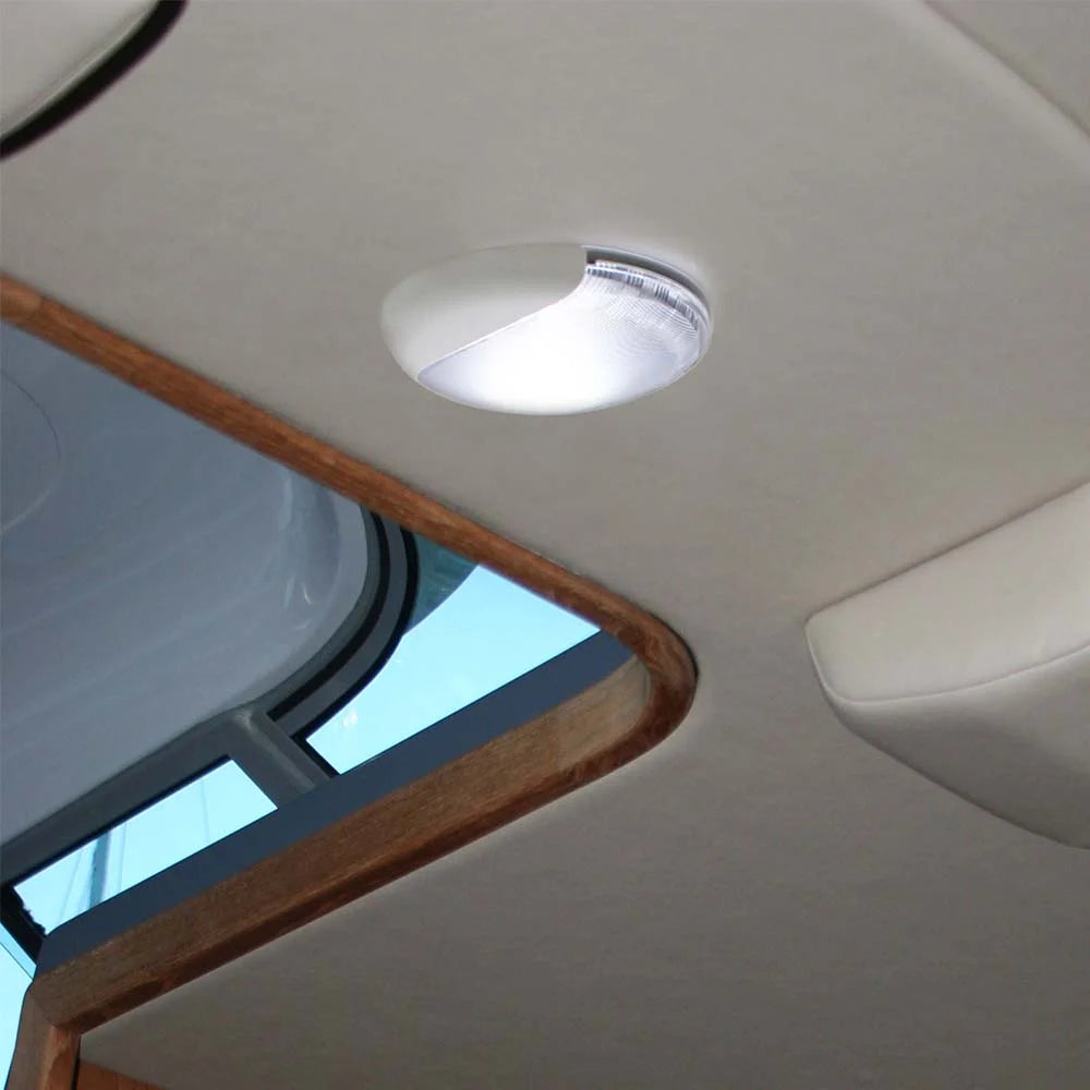 Hella Marine EuroLED130 Surface Mount Round Downlight, 9-33V, IP6K6, IP6K7 — Quality Boat Parts