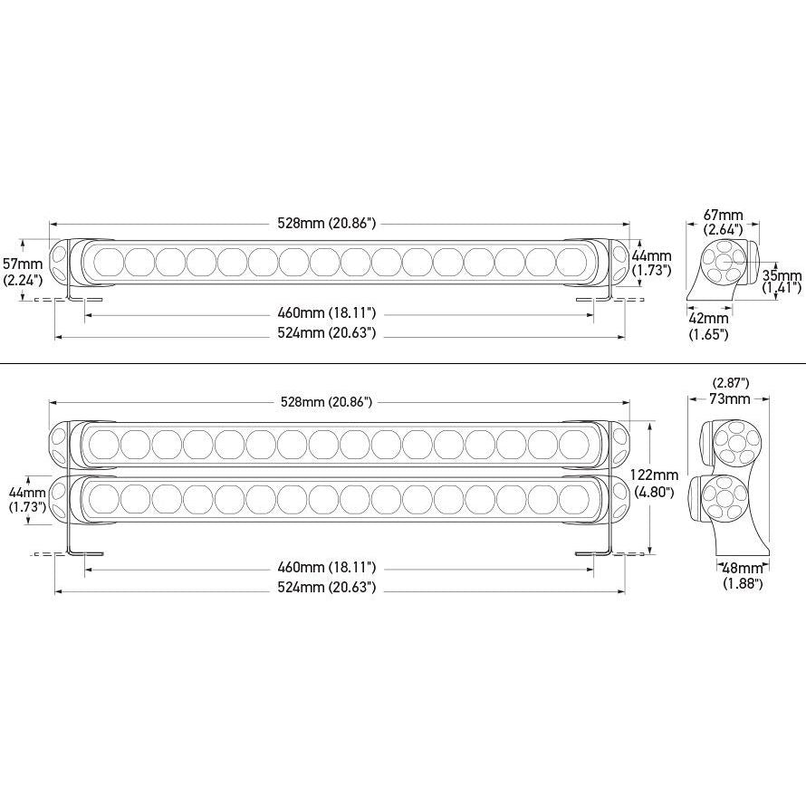 Hella Marine Sea Hawk-470 LED Light Bar, 9-33V, 5000K, IP6K7 — Quality Boat Parts