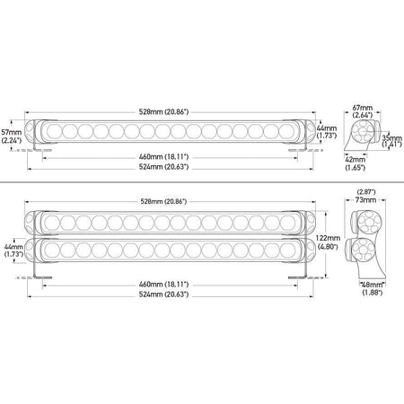 Hella Marine Sea Hawk-470 LED Light Bar, 9-33V, 5000K, IP6K7 — Quality Boat Parts