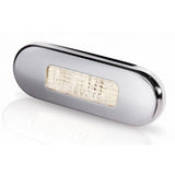 Hella Marine 9680 Series LED Oblong Step Lamp, 10-33V DC, IP67, Flush Mount, SS316 Rim — Quality Boat Parts