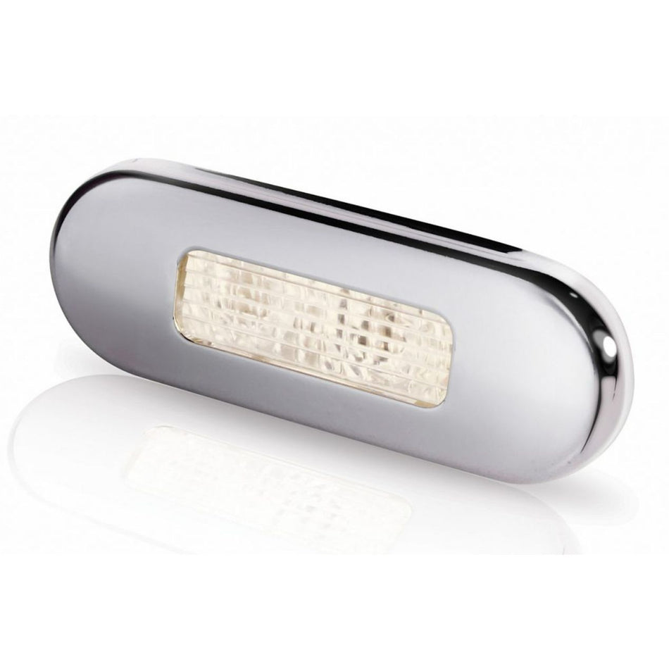 Hella Marine 9680 Series LED Oblong Step Lamp, 10-33V DC, IP67, Flush Mount, SS316 Rim — Quality Boat Parts