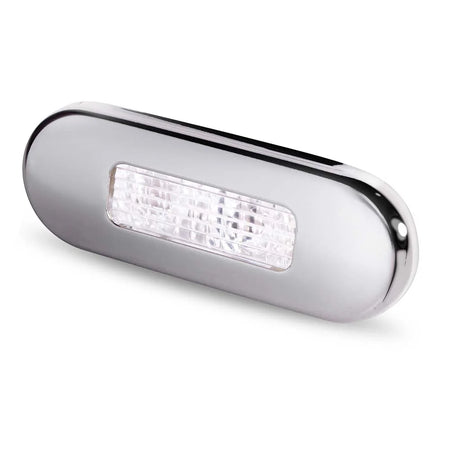 Hella Marine 9680 Series LED Oblong Step Lamp, 10-33V DC, IP67, Flush Mount, SS316 Rim — Quality Boat Parts