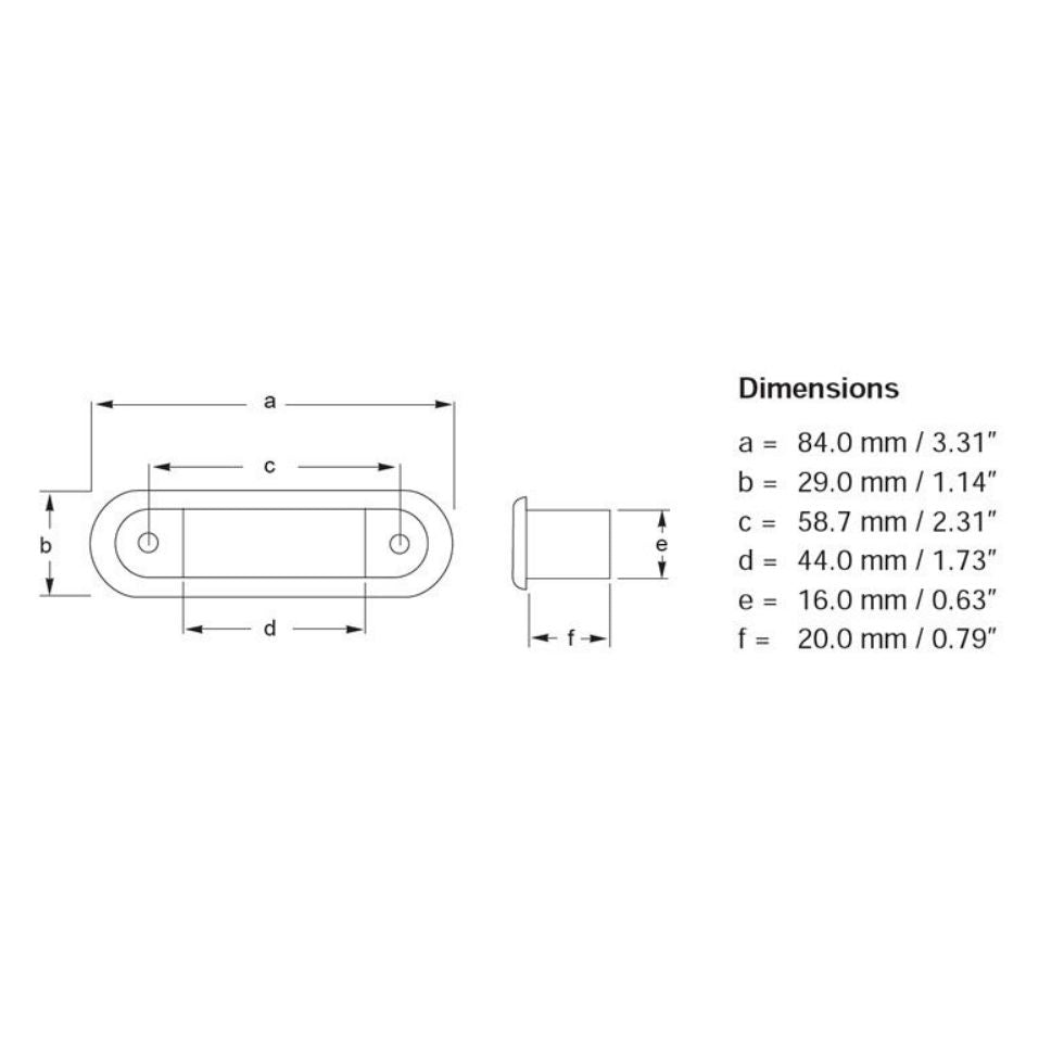Hella Marine 9680 Series LED Oblong Step Lamp, 10-33V DC, IP67, Flush Mount, SS316 Rim — Quality Boat Parts