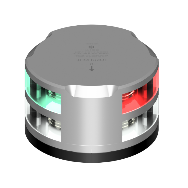 Lopolight Tri-Color/Anchor Navigation Light, 1NM, FB Base, 10-32VDC, IP68 — Quality Boat Parts