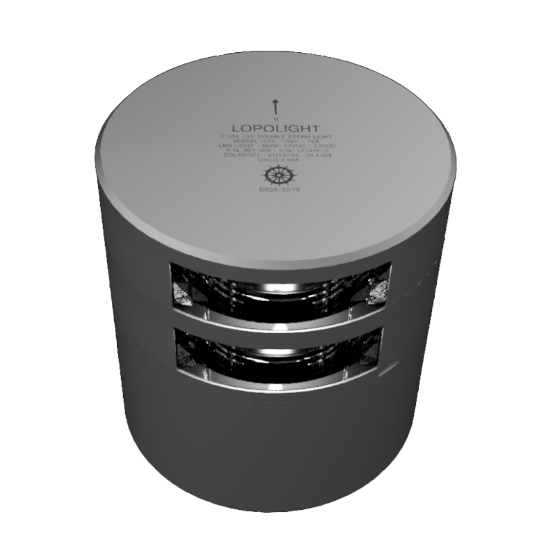Lopolight Stern Navigation Light, LED, 3 NM, 135° Beam, Horizontal Mount, 10-32VDC, IP68, For Vessels Over 50m — Quality Boat Parts