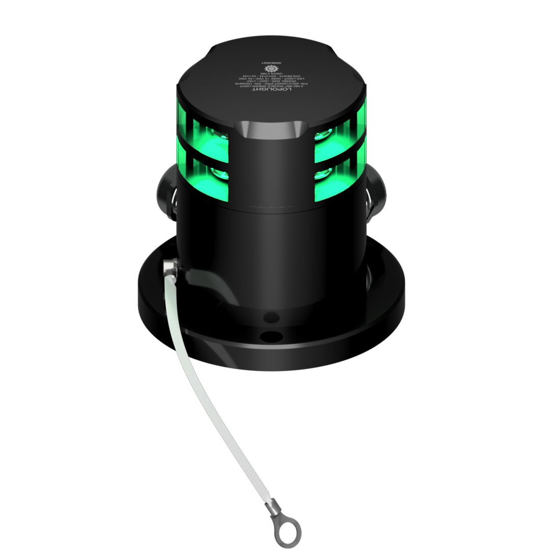 Lopolight PRO 360 Deg Green Navigation Light, 2 NM, Ex Zone 1/2, 10-32VDC, IP68 — Quality Boat Parts