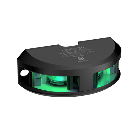 Lopolight 200-018 180 Deg LED Navigation Light, Green Light, 2nm, Vertical Mount, 10-32VDC, IP68, Anodized Aluminum, COLREG72, USCG — Quality Boat Parts