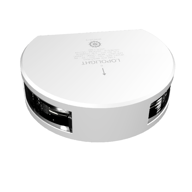 Lopolight Series 301 Masthead Navigation Light, 5 NM, 225 Deg, 10-32VDC, IP68, Vertical Mount — Quality Boat Parts