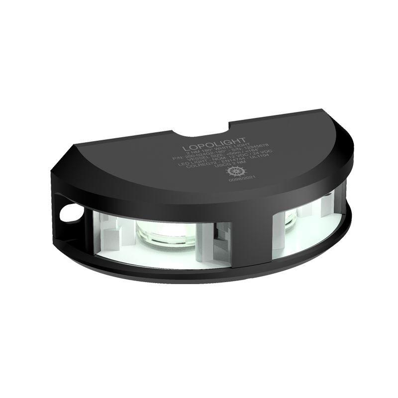 Lopolight Series 200-024 180 Deg White LED Navigation Light, 2NM, Vertical Mount, For Vessels Under 50m, 10-32VDC, IP68, COLREG72, USCG — Quality Boat Parts