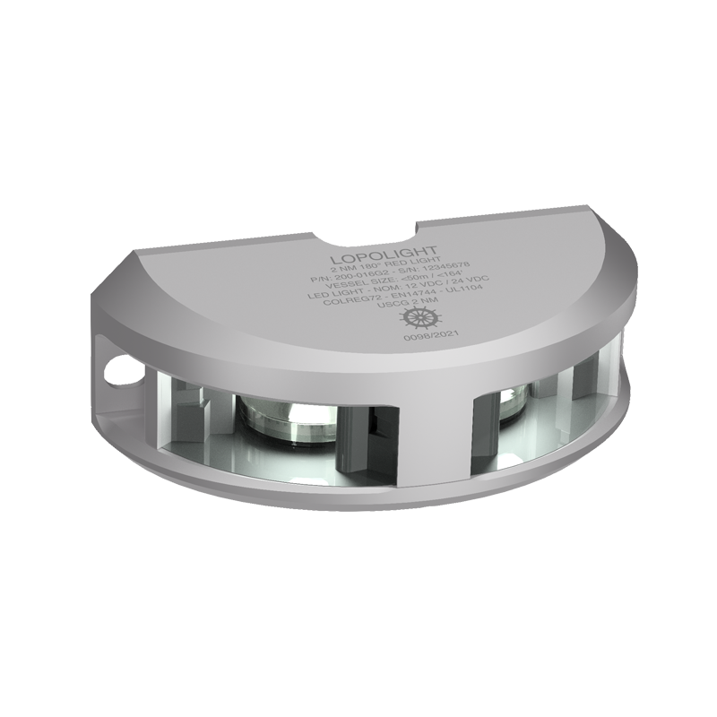 Lopolight Series 200-024 180 Deg White LED Navigation Light, 2NM, Vertical Mount, For Vessels Under 50m, 10-32VDC, IP68, COLREG72, USCG — Quality Boat Parts