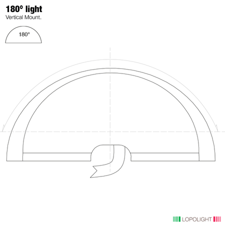Lopolight Series 200-024 180 Deg White LED Navigation Light, 2NM, Vertical Mount, For Vessels Under 50m, 10-32VDC, IP68, COLREG72, USCG — Quality Boat Parts