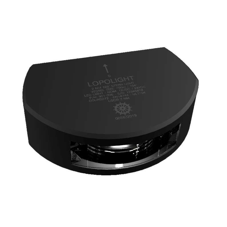 Lopolight LED Stern Light, 2 NM, Vertical Mount, 10-32VDC, IP68 — Quality Boat Parts