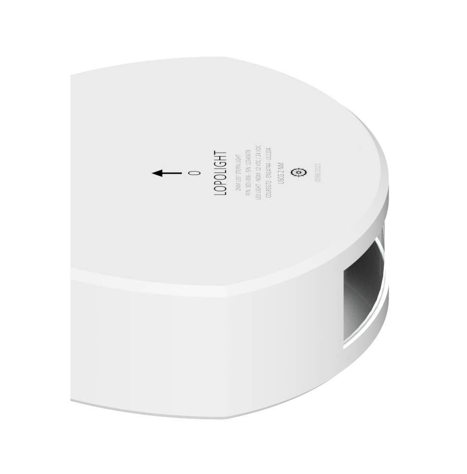 Lopolight LED Stern Light, 2 NM, Vertical Mount, 10-32VDC, IP68 — Quality Boat Parts