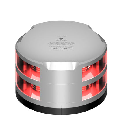Lopolight 201-014 2NM 360° Red Navigation Light, Flat Base, 10-32VDC, IP68 — Quality Boat Parts