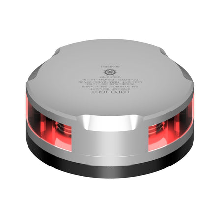 Lopolight 201-014 2NM 360° Red Navigation Light, Flat Base, 10-32VDC, IP68 — Quality Boat Parts