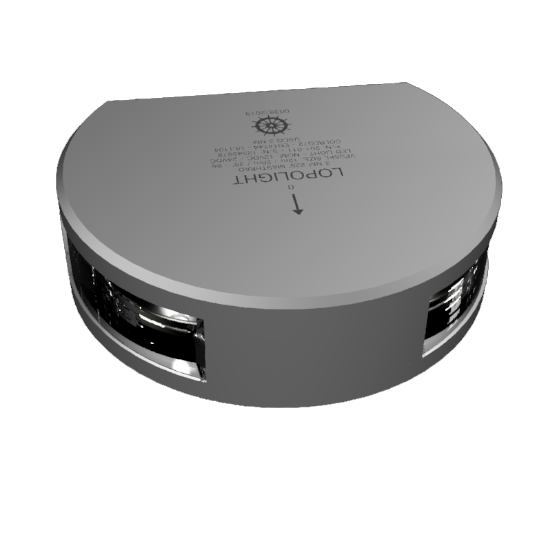Lopolight Series 201-011 LED Masthead Light, Vertical Mount, 225 Deg White Beam, 3NM, 10-32V DC, IP68 — Quality Boat Parts