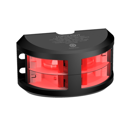 Lopolight Series 200-016 G2 180 Deg Red LED Navigation Light, For Vessels to 50m, 2NM, Vertical Mount, 10-32V DC, IP68 — Quality Boat Parts