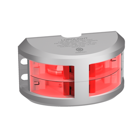 Lopolight Series 200-016 G2 180 Deg Red LED Navigation Light, For Vessels to 50m, 2NM, Vertical Mount, 10-32V DC, IP68 — Quality Boat Parts