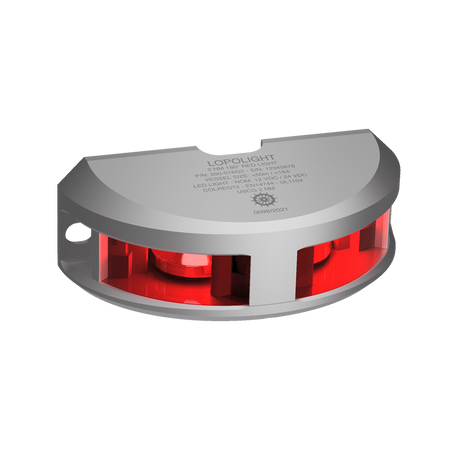 Lopolight Series 200-016 G2 180 Deg Red LED Navigation Light, For Vessels to 50m, 2NM, Vertical Mount, 10-32V DC, IP68 — Quality Boat Parts