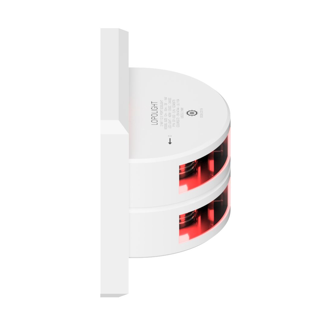 Lopolight 301-102 Port Sidelight, Vertical Mount, 3 NM, 10-32VDC — Quality Boat Parts