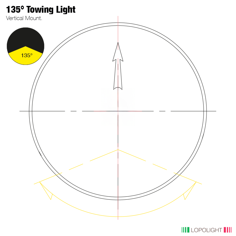 Lopolight 201-013 Towing Light, 2NM, 135° Yellow Light, 10-32VDC, IP68, FB Flat Base — Quality Boat Parts