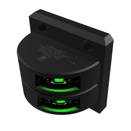 Lopolight Series 301-001 Starboard Sidelight, 2NM, 10-32V, IP68, Vertical Mount, LED — Quality Boat Parts