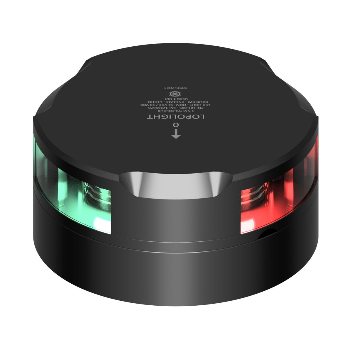 Lopolight 201-005 Series Tricolor Navigation Light, 2NM, Horizontal Mount, IP68 — Quality Boat Parts