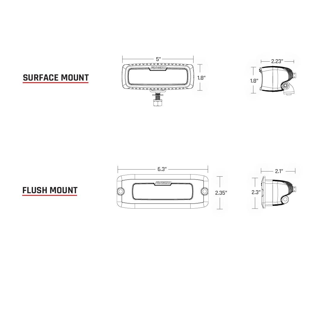RIGID Industries - SR-Q Series PRO - 32W, 2.29A, Aluminum Housing, Durable Polycarbonate Lens — Quality Boat Parts