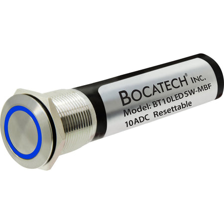 BocaTech - Mini LED Resettable Power Switch - Stainless Steel — Quality Boat Parts