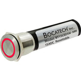 BocaTech - Mini LED Resettable Power Switch - Stainless Steel — Quality Boat Parts