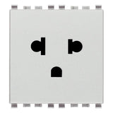 Vimar Eikon USA+EU SICURY Socket Outlet, 2P+E, 16A 250V, 2-Module, Flush Mount, IP20 — Quality Boat Parts