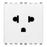 Vimar Eikon USA+EU SICURY Socket Outlet, 2P+E, 16A 250V, 2-Module, Flush Mount, IP20 — Quality Boat Parts
