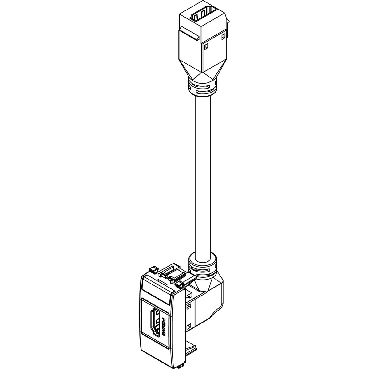 Vimar Eikon HDMI 2.1b Socket Outlet, 1 Module, IP20, Keystone Fixing — Quality Boat Parts