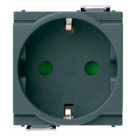 Vimar Idea German SICURY Socket Outlet, 2P+E, 16A 250V, IP20, 2 Reduced Modules — Quality Boat Parts