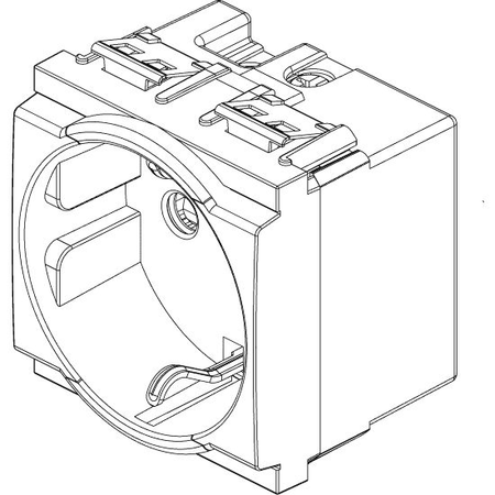 Vimar Idea German SICURY Socket Outlet, 2P+E, 16A 250V, IP20, 2 Reduced Modules — Quality Boat Parts
