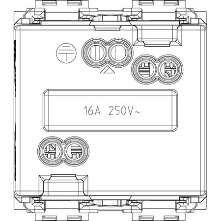Vimar Idea German SICURY Socket Outlet, 2P+E, 16A 250V, IP20, 2 Reduced Modules — Quality Boat Parts