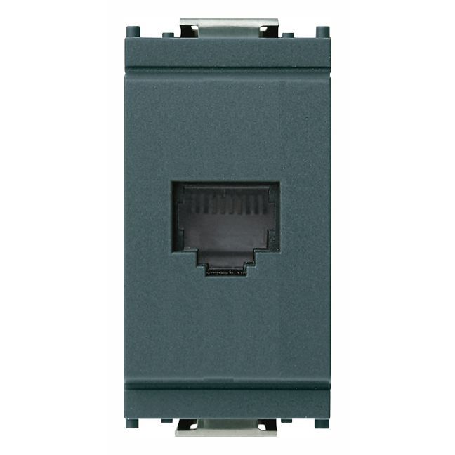 Vimar Idea RJ12 Phone Jack, 6-Position 6-Conductor (6/6), Screw Terminal, Flush-Mounted, IP20 — Quality Boat Parts