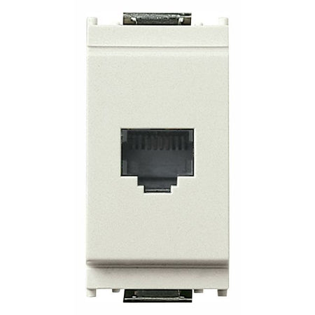 Vimar Idea RJ12 Phone Jack, 6-Position 6-Conductor (6/6), Screw Terminal, Flush-Mounted, IP20 — Quality Boat Parts