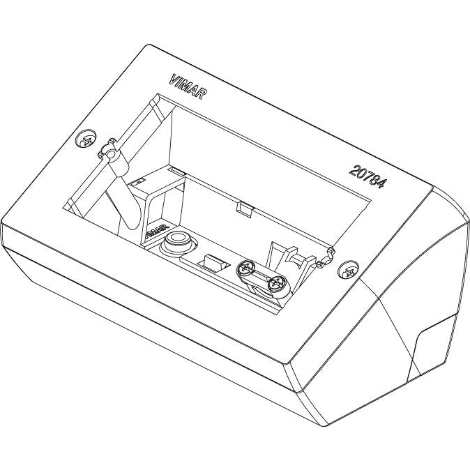 Vimar Eikon Table Mounting Box, 4-Module, IP20, Plastic — Quality Boat Parts
