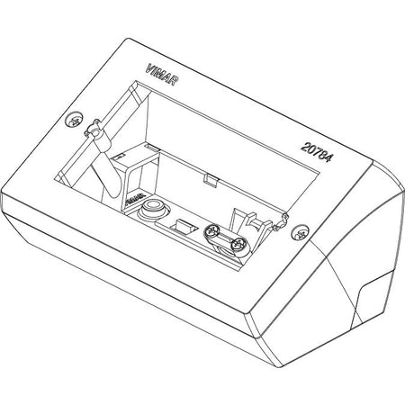 Vimar Eikon Table Mounting Box, 4-Module, IP20, Plastic — Quality Boat Parts