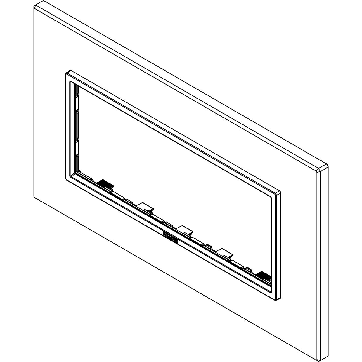 Vimar Eikon EVO 21649 5-Module Cover Plate, British Standard Mounting, 162.3 x 94.7 mm — Quality Boat Parts