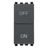 Vimar Eikon Two Independent Push Buttons, 1P NO + 1P NC, 10A, 250V, ON/OFF Symbols — Quality Boat Parts