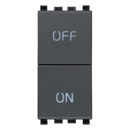 Vimar Eikon Two Independent Push Buttons, 1P NO + 1P NC, 10A, 250V, ON/OFF Symbols — Quality Boat Parts