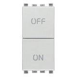 Vimar Eikon Two Independent Push Buttons, 1P NO + 1P NC, 10A, 250V, ON/OFF Symbols — Quality Boat Parts