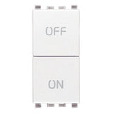 Vimar Eikon Two Independent Push Buttons, 1P NO + 1P NC, 10A, 250V, ON/OFF Symbols — Quality Boat Parts