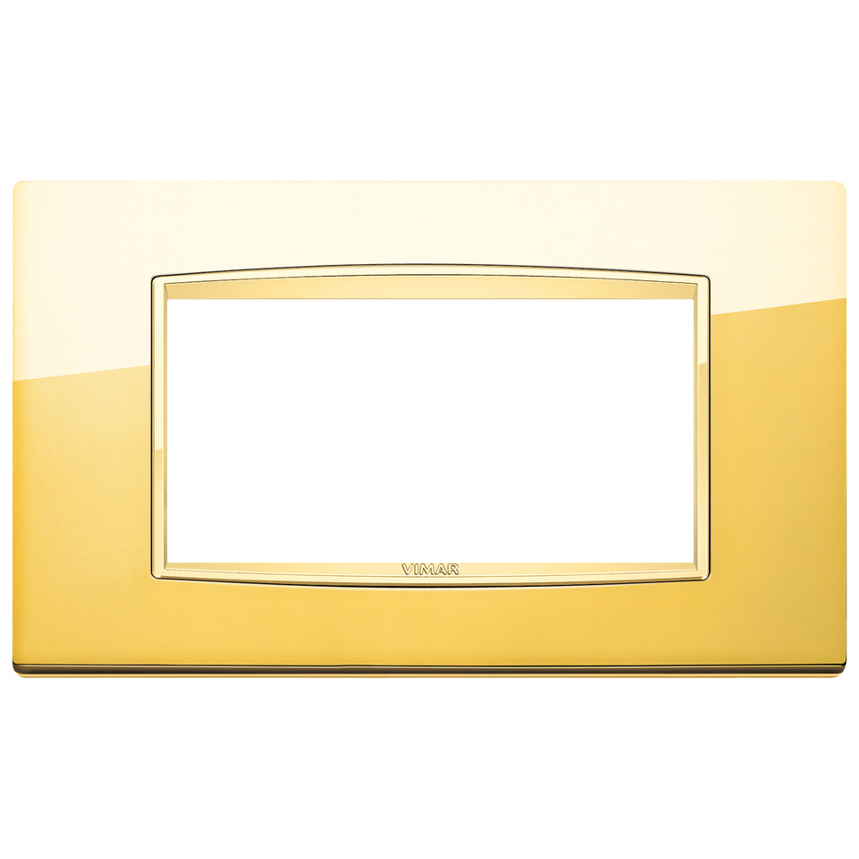 Vimar Eikon Classic 4-Module Cover Plate, For 21614 Mounting Frame, 142.3 x 84.8 x 8.9 mm, IP00, Clamp Mounting, Horizontal/Vertical Orientation — Quality Boat Parts