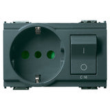 Vimar Idea SICURY Italian P30 Socket Outlet, 2P+E 16A 250V, 1P+N C16 Circuit Breaker, 3-Module, IP20 — Quality Boat Parts